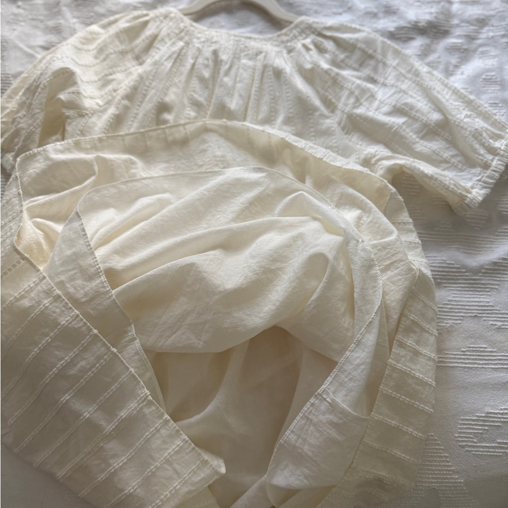 NWT Madewell Cream Dress Bubble Midi. New With Tag. Women’s Size Medium. - Picture 8 of 14